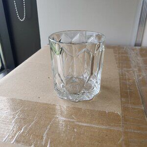 Vintage Crown Royal Whiskey Glass Starburst Crystal Tumbler GUC SEE PICS